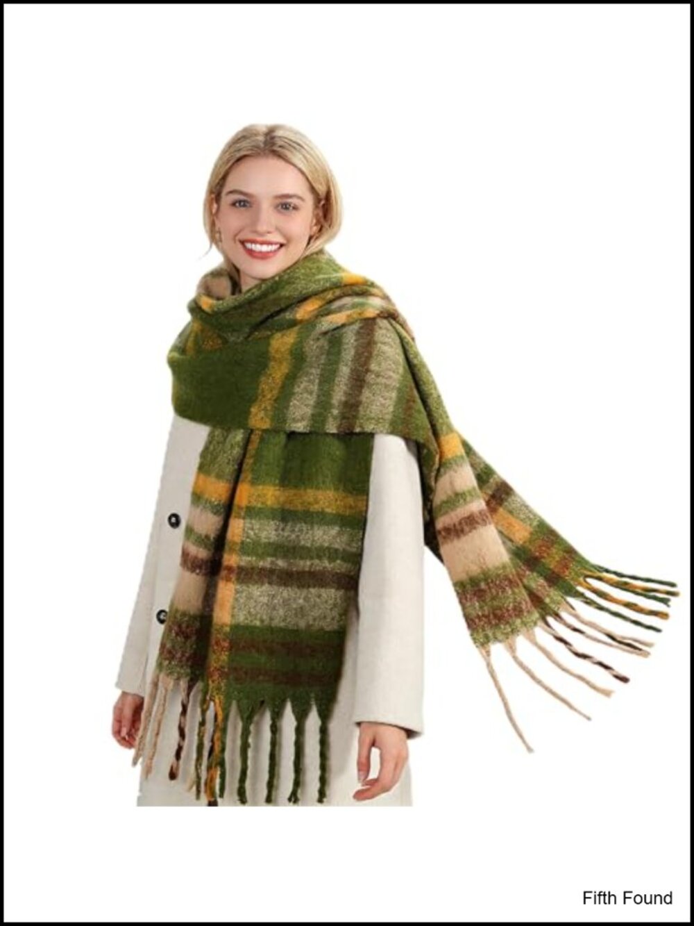 Cashmere Imitation Tassel Scarf Oversized Blanket Shawl Warm Winter Wrap